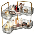 3-Tier Corner Bathroom Organizer, Skincare Vanity Counter Shelf Clear
