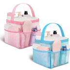 Mesh Shower Caddy Portable - 9 Pockets for College Dorm Room Essential