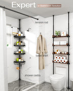 Corner Shower Caddy Tension Pole for Shampoo Holder, Stainless Steel Rod