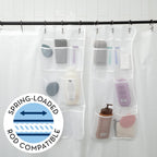 S&T INC. Shower Organizer and Caddy, 2 Pack, 14" x 30", White