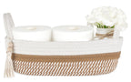 Mkono Toilet Paper Basket, Boho Bathroom Decor, Small Storage Organizer