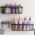 Shower Caddy Adhesive 3 Pack Stainless Steel Storage Organizers-Silver