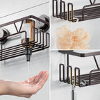 KEGII Shower Caddy Suction Cup Shower Organizer No Drill Bathroom Storage