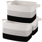 OIAHOMY Cotton Rope Storage Baskets for Organizing Gradient Yellow 3-Pack