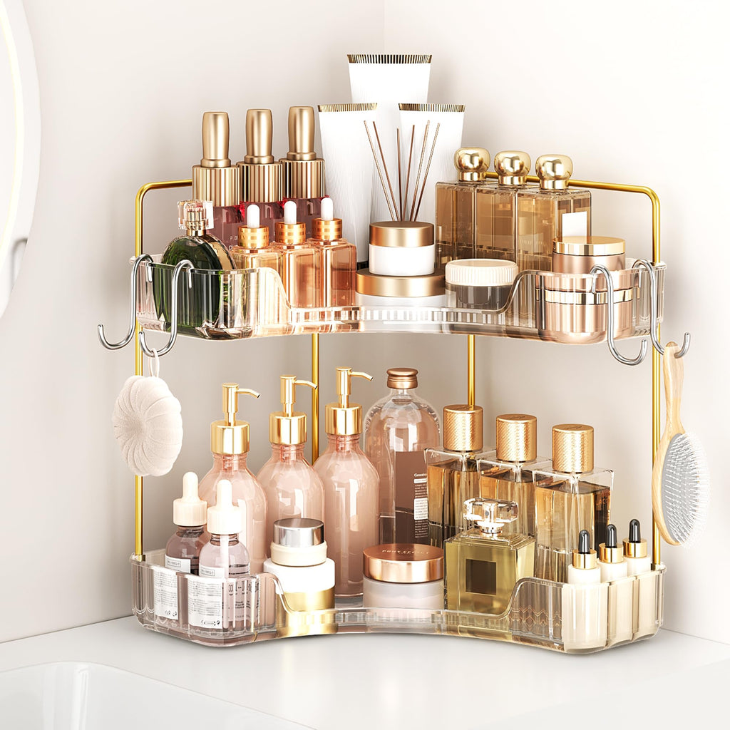 Corner Bathroom Counter Organizer 3-Tier Bathroom Organizer