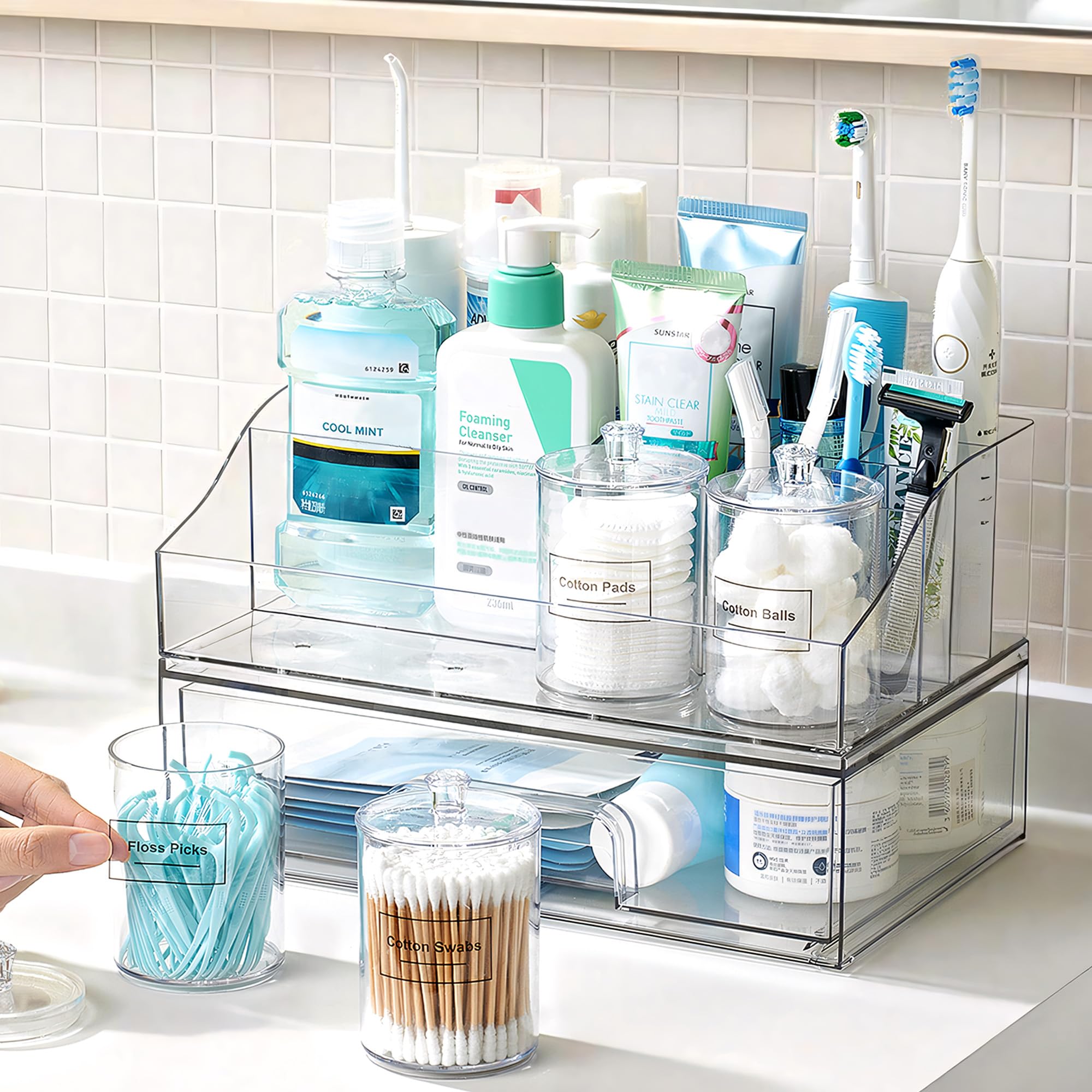 Vtopmart 5 PCS Bathroom Countertop Organizer Sets