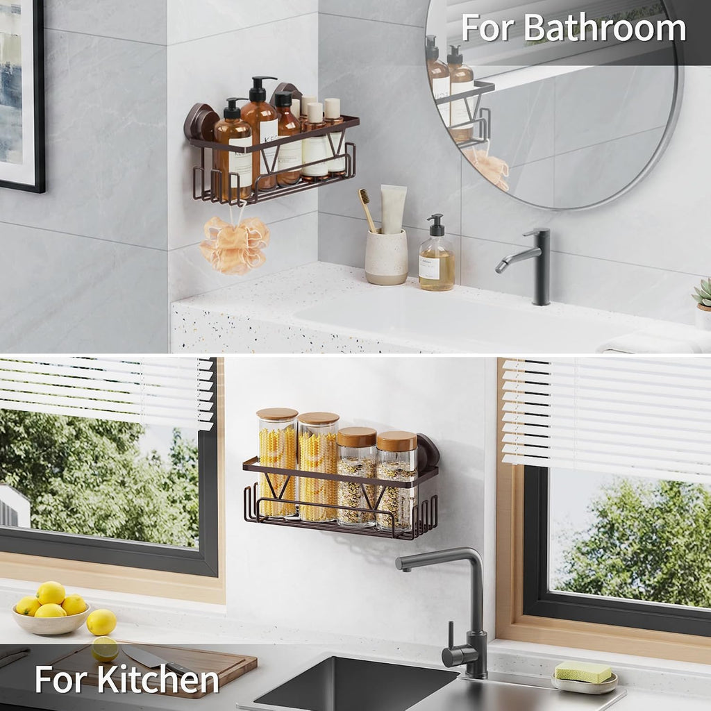 KEGII Shower Caddy Suction Cup Shower Organizer No Drill Bathroom Storage