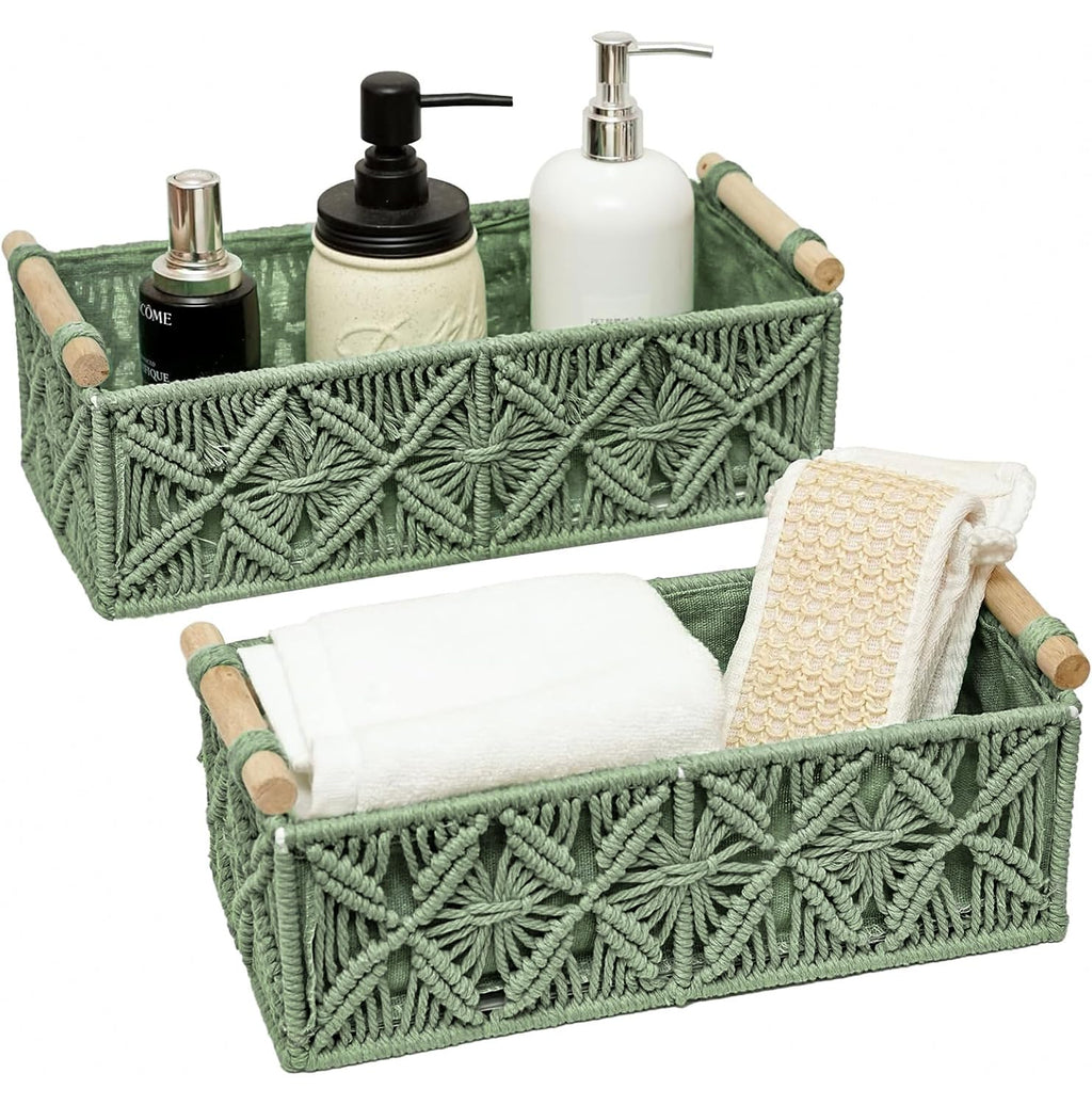 Boho Decor Basket for Toilelt Paper Storage Baskets for Organizing
