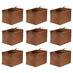 BROWNLILY Handwoven Wicker Storage Baskets, Pack of 4, Brown