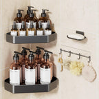 Veken Corner Shower Caddy 3-Pack, Advanced Rustproof Design&Stable Storage