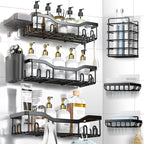 NESOMI 7-Pack Shower Caddy Adhesive,Stainless Steel Shower Organizer Shelf