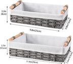HomeHacks 2 Pack Storage Basket Toilet Paper Rope Baskets for Organizing