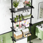 Over The Toilet Storage Shelf No Drill 4-Tier Adjustable Bathroom Organizer