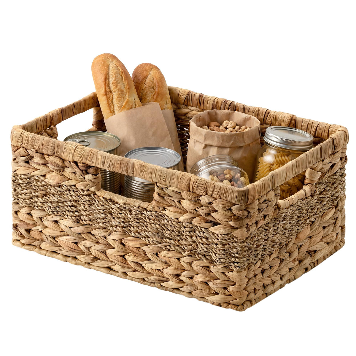 StorageWorks Wicker Baskets for Storage, Wicker Storage Baskets, 1-Pack