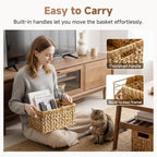 StorageWorks Wicker Baskets, Wicker Storage Baskets for Shelves, 2-Pack