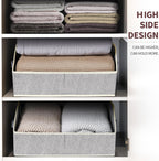 Homsorout Closet Organizers Bins 6 Packs - Large Closet Shelf Organizer with Handles, Fabric Trapezoid Storage Bins, Collapsible Storage Cubes for Clothes, Towels, Light Gray