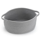 Happyiren Medium Woven Cotton Rope Basket, Empty DIY Gift Basket for Burr