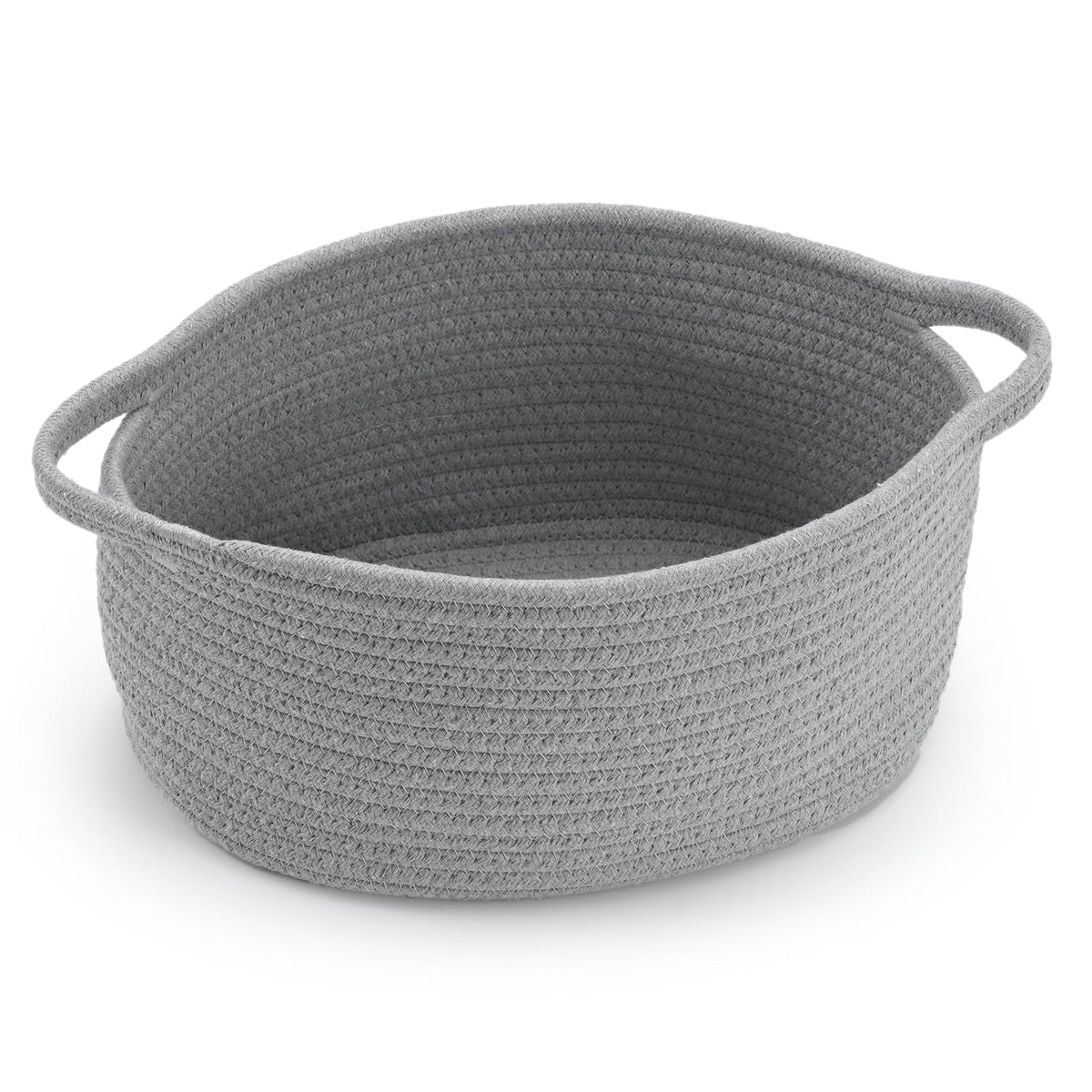 Happyiren Medium Woven Cotton Rope Basket, Empty DIY Gift Basket for Burr