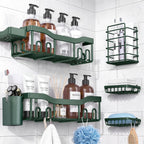 NESOMI 7-Pack Shower Caddy Adhesive,Stainless Steel Shower Organizer Shelf