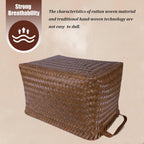 BROWNLILY Handwoven Wicker Storage Baskets, Pack of 4, Brown