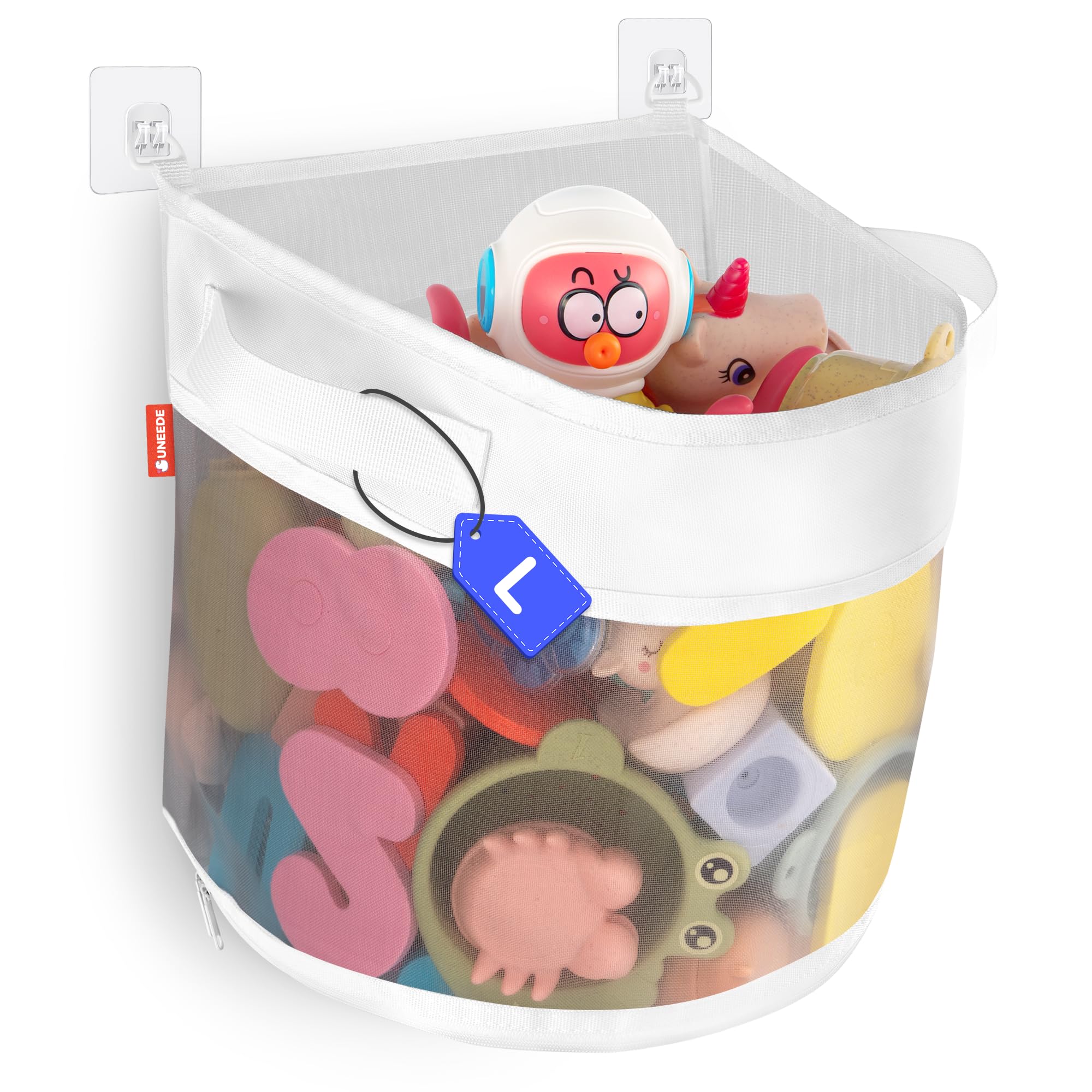 UNEEDE Bath Toy Organizer,4 Gallons Bathtub Toy Storage Organizer