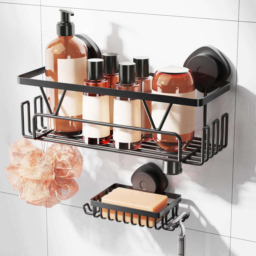 KEGII Shower Caddy Suction Cup Shower Organizer No Drill Bathroom Storage