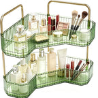 3-Tier Corner Bathroom Organizer, Skincare Vanity Counter Shelf Clear
