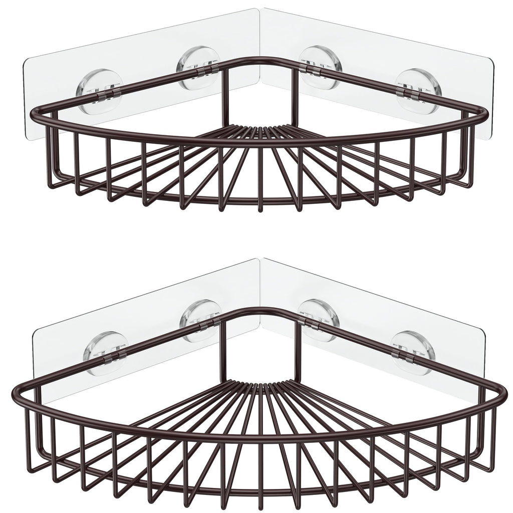 SMARTAKE 2-Pack Corner Shower Caddy, SUS304 Stainless Steel, Silver