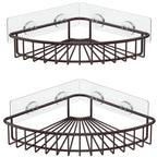 SMARTAKE 2-Pack Corner Shower Caddy, SUS304 Stainless Steel, Silver