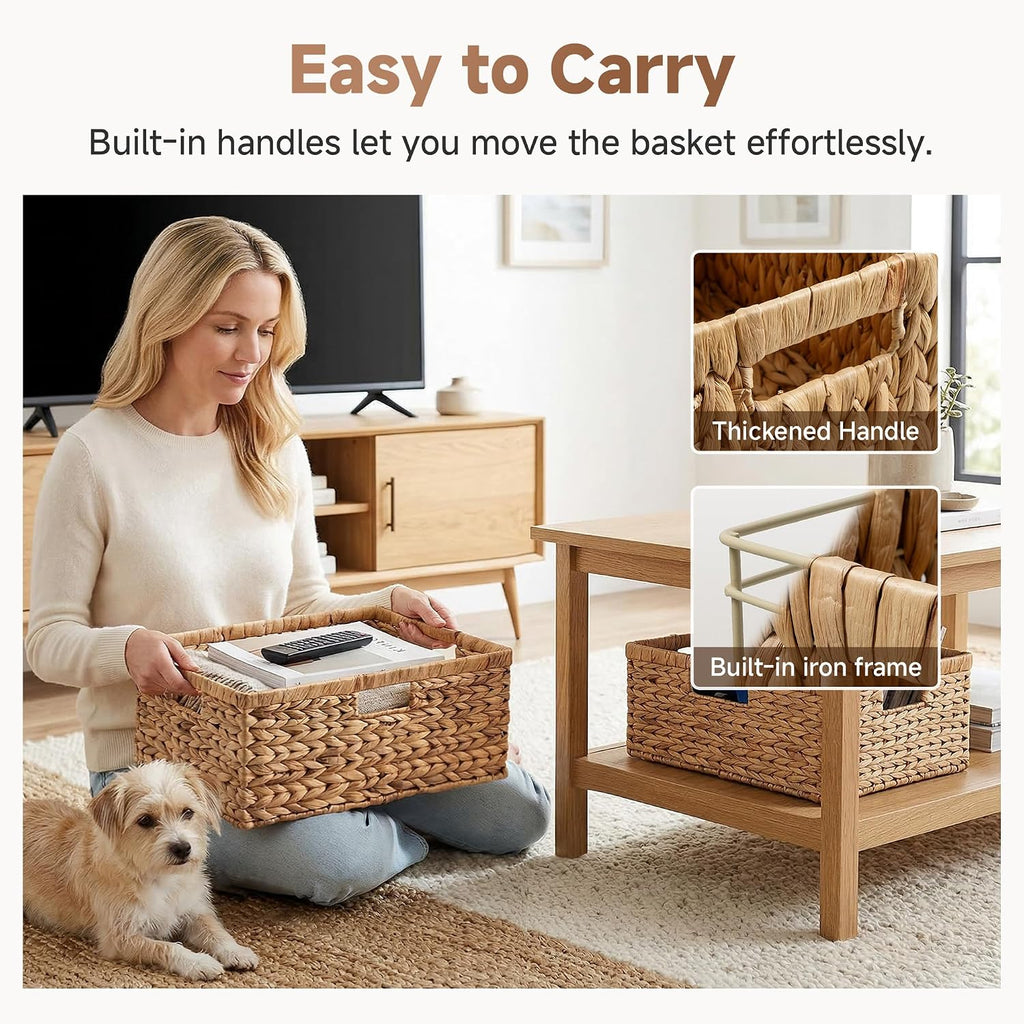 StorageWorks Wicker Baskets for Storage, Wicker Storage Baskets, 1-Pack