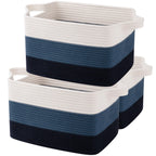 OIAHOMY Cotton Rope Storage Baskets for Organizing Gradient Yellow 3-Pack
