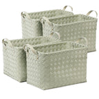 BROWNLILY Handwoven Wicker Storage Baskets, Pack of 4, Brown