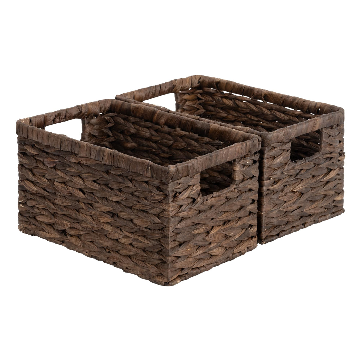 StorageWorks Wicker Baskets, Wicker Storage Baskets for Shelves, 2-Pack