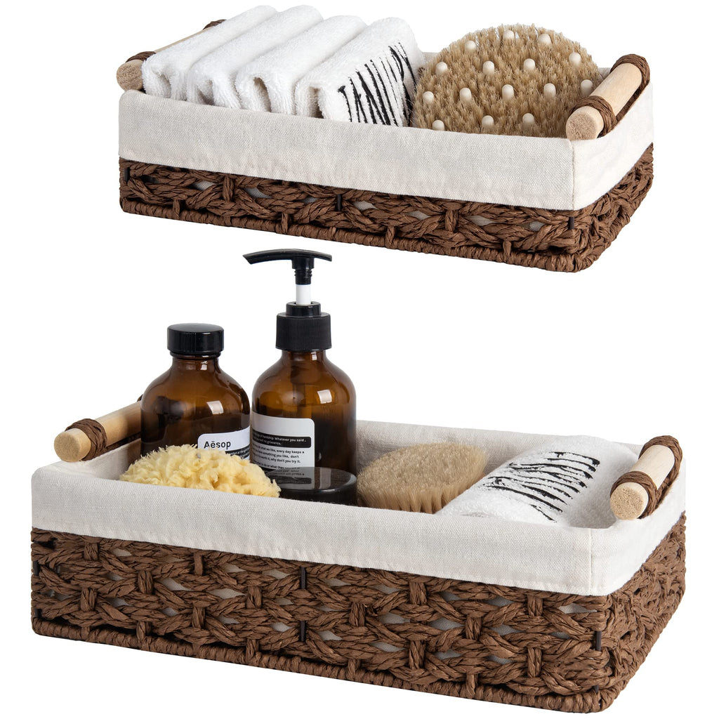 StorageWorks Bathroom Basket for Toilet Tank Top, Toilet Paper Baskets