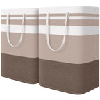 HomeHacks 2 Pack Large Laundry Baskets, Laundry Hampers Bags (Grey 75Lx2)