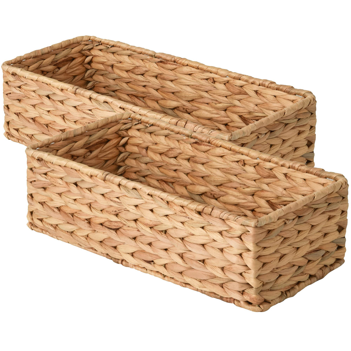 StorageWorks Wicker Toilet Paper Basket, Toilet Tank Basket for Bathroom