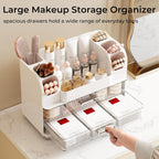 UFORU Makeup Organizer Countertop with 2 Large Drawers for Vanity Bathroom