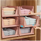 Upgraded Closet Organizers and Storage, Stackable Closet Organizer Basket