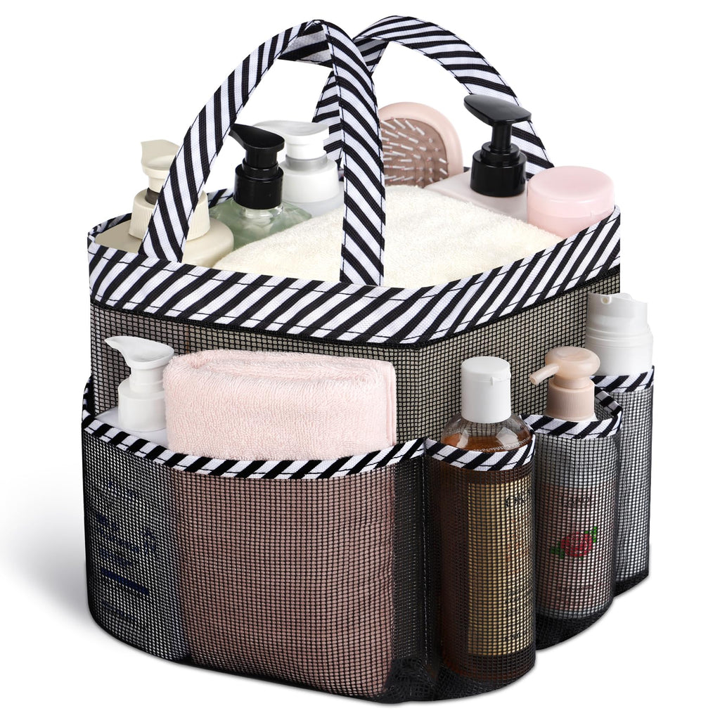Mesh Shower Caddy Portable - 9 Pockets for College Dorm Room Essential