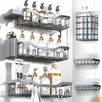 NESOMI 7-Pack Shower Caddy Adhesive,Stainless Steel Shower Organizer Shelf