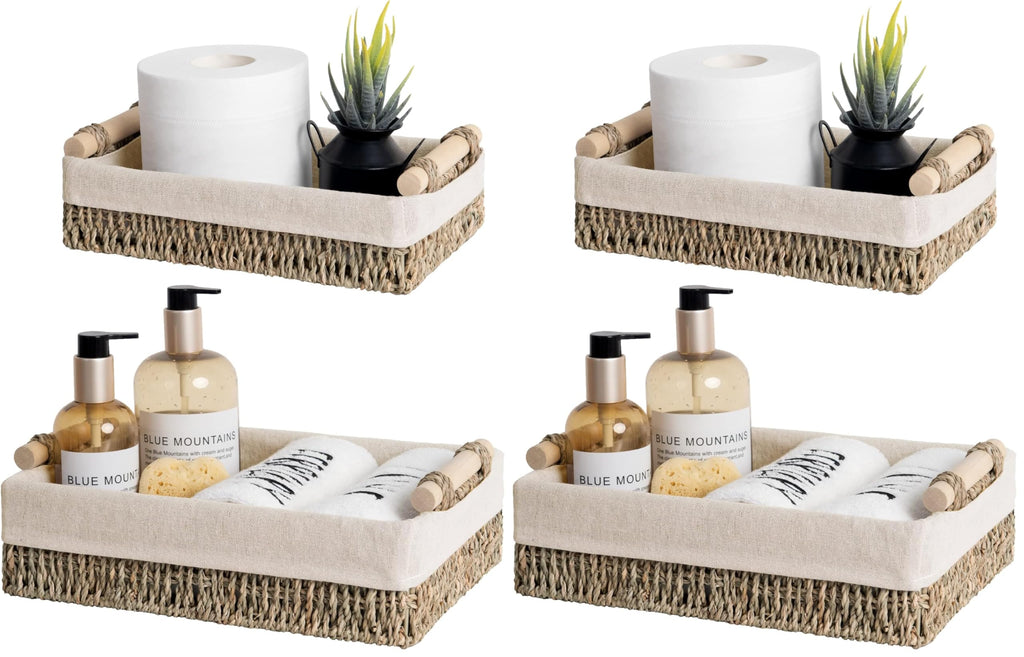StorageWorks Bathroom Basket for Toilet Tank Top, Toilet Paper Baskets