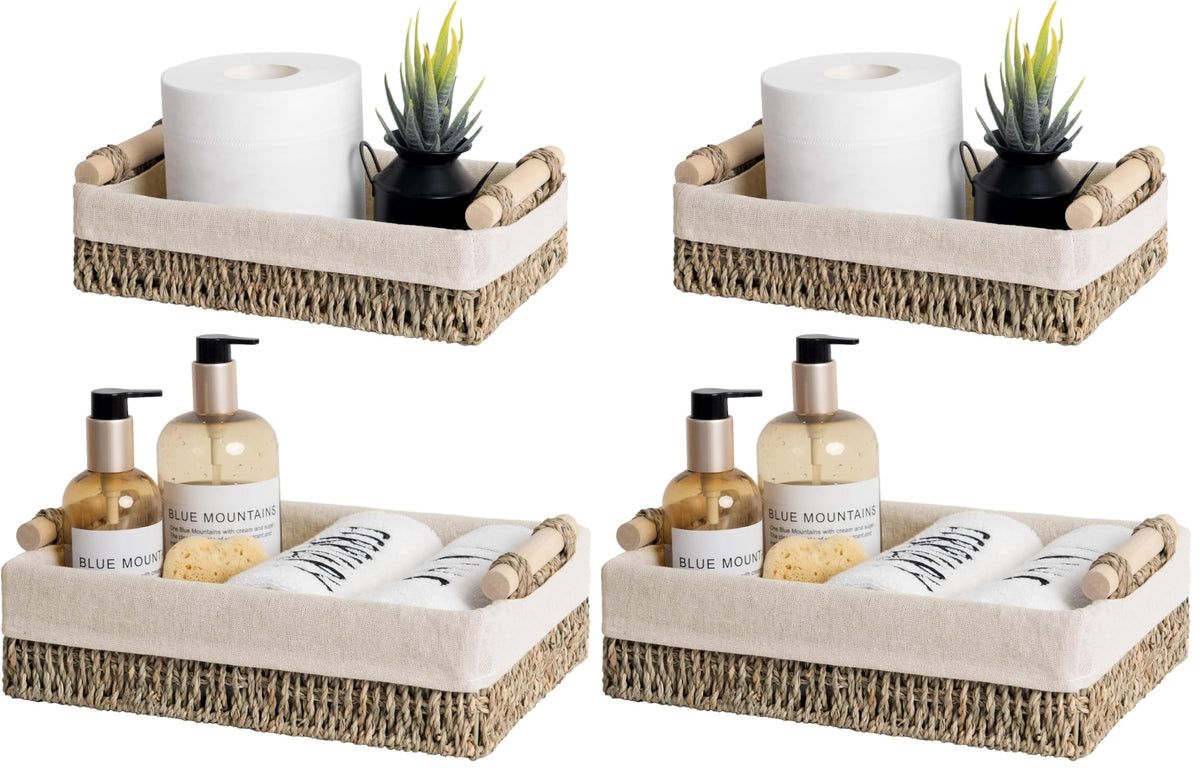 StorageWorks Bathroom Basket for Toilet Tank Top, Toilet Paper Baskets