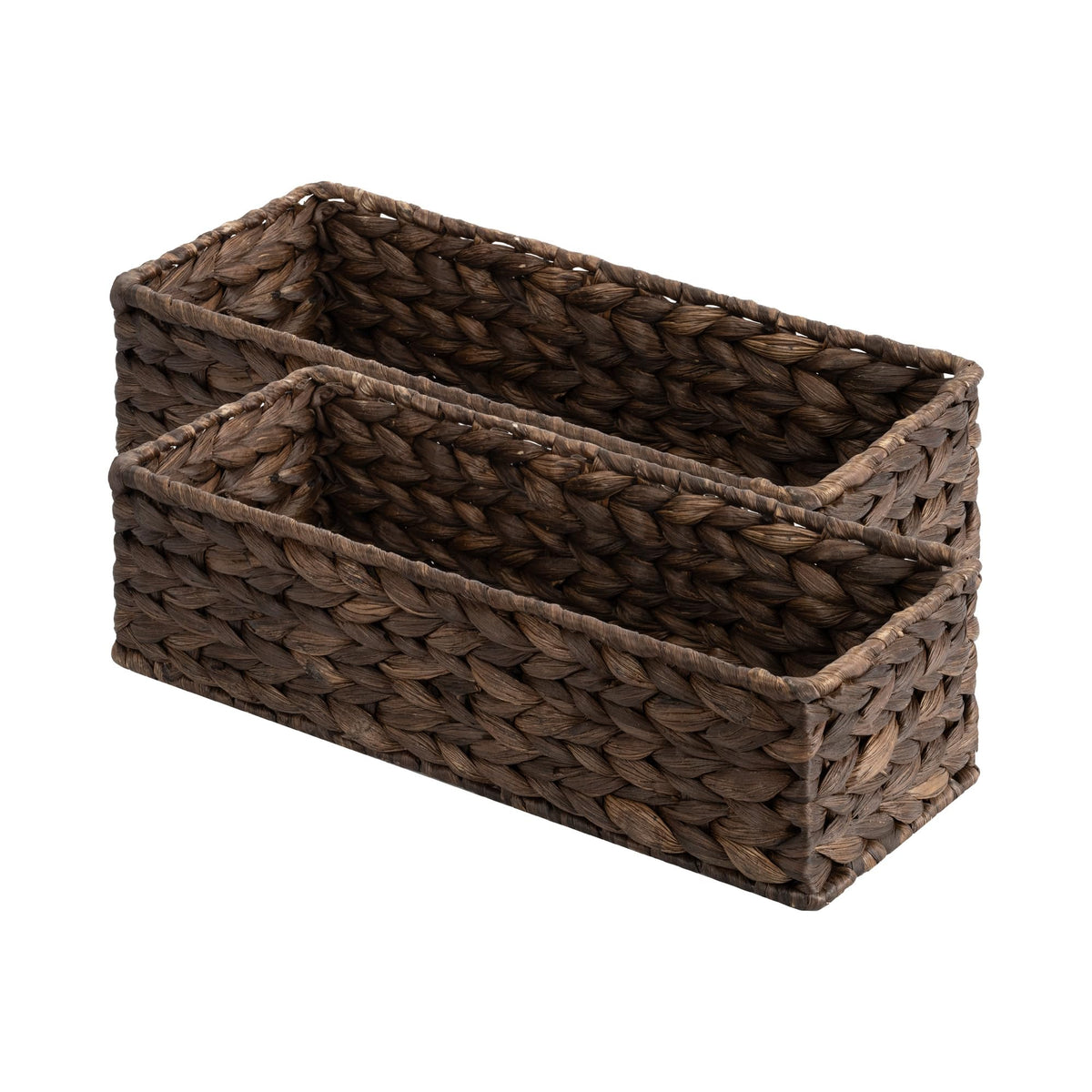 StorageWorks Wicker Toilet Paper Basket, Toilet Tank Basket for Bathroom