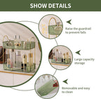 Akinbas 2 Tier Bathroom Organizer Countertop Makeup Perfume Tray Skincare Organizer for Bathroom Dresser Vanity (Green)