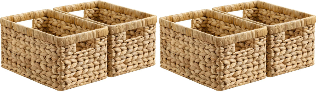 StorageWorks Wicker Baskets, Wicker Storage Baskets for Shelves, 2-Pack