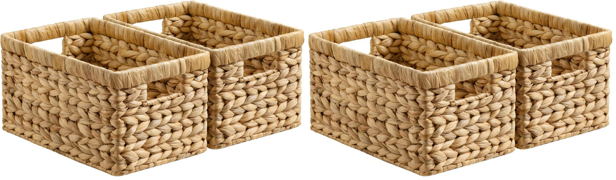 StorageWorks Wicker Baskets, Wicker Storage Baskets for Shelves, 2-Pack