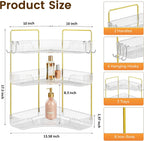 Corner Bathroom Counter Organizer 3-Tier Bathroom Organizer