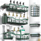 NESOMI 7-Pack Shower Caddy Adhesive,Stainless Steel Shower Organizer Shelf