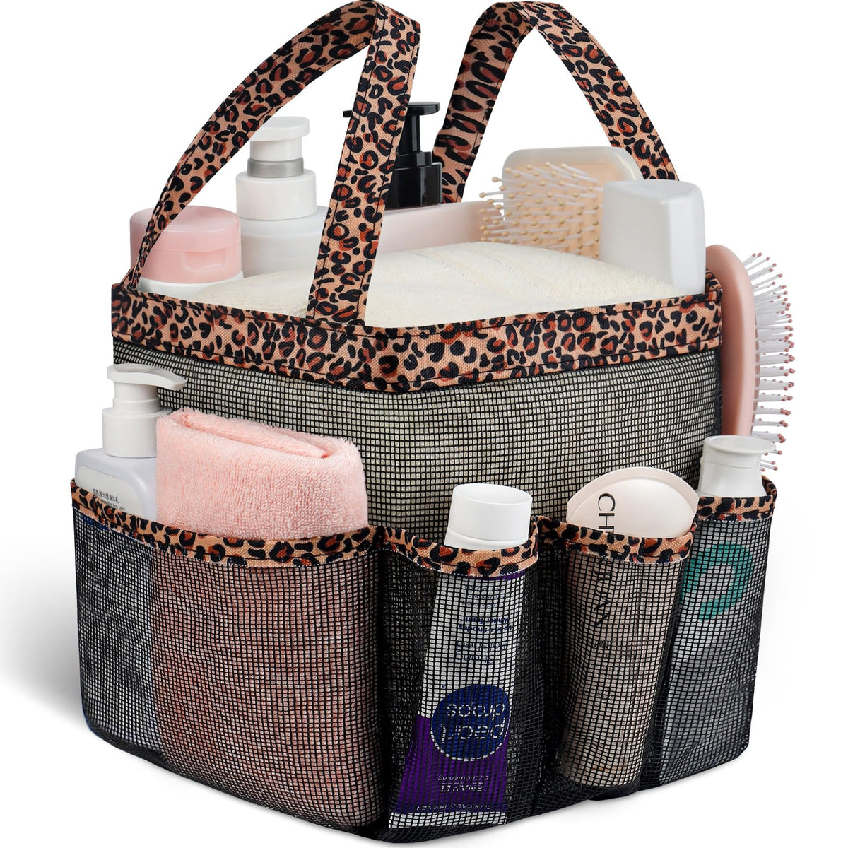 Mesh Shower Caddy Portable - 9 Pockets for College Dorm Room Essential