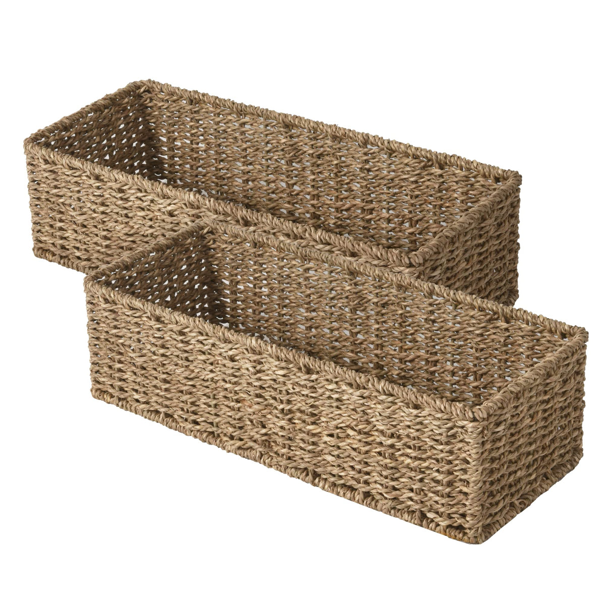 StorageWorks Wicker Toilet Paper Basket, Toilet Tank Basket for Bathroom